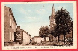 47 MEILHAN-sur-GARONNE - Grande Rue Et Place De L'église - Meilhan Sur Garonne