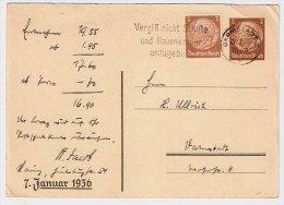 DR, 1937, Privat-GA, Bedarf!   , #2933 - Private Postal Stationery