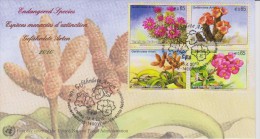 United Nations FDC Mi 639-642 Endangered Species - Pincushion Cactus - Hoodia - Tree Tumbo - Crown Of Thorns - 2010 - FDC