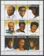 Sheet III, Tanzania Sc811 Music, Singer Louis Armstrong, Lionel Ritchie... Chanteur - Singers