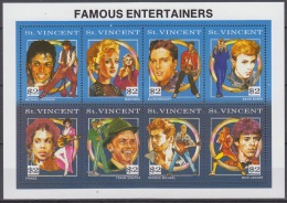 Sheet III, St. Vincent Sc1564 Music, Singer Michael Jackson, Madonna, Elvis Presley, Frank Sinatra... Musique, Chanteur - Chanteurs