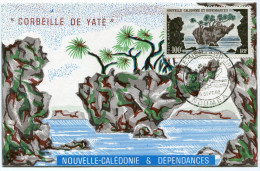 NOUVELLE-CALEDONIE CARTE- MAXIMUM DU PA 71   100F CORBEILLE DE YATE OBLITERATION 1er JOUR NOUMEA 25 SEPT. 62 - Cartes-maximum