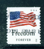 USA  -  2012  Flag  Freedom  Forever  Used As Scan - Usados