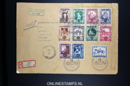 Osterreich  1947 R-Brief Graz To Gorredijk Holland, Mi 811 - 821 Grazer Festwochen Cancel - Cartas & Documentos