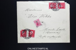 Germany: Mixed Stamps On Cover, Berlin To Monte Carlo, Postage Due Monte Carlo 1927 - Cartas & Documentos