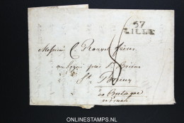 France Complete Letter  57 Lille - 1701-1800: Precursores XVIII