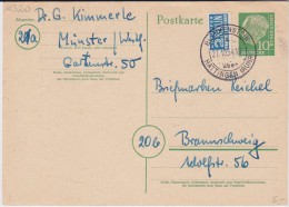 Bund Heuss Gzs P 19 PSt I Stempel Blankenstein ü Hattingen 1954 - Cartes Postales - Oblitérées