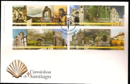 Portugal & FDC Caminhos De Santiago, Catedral De São Tiago De Compostela 2015 - Briefe U. Dokumente
