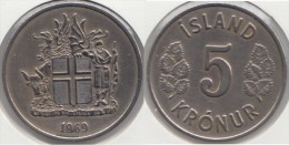 Islanda 5 Kronur 1969 Km#18 - Used - Island