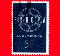 LUSSEMBURGO - Usato - 1959 - Europa  - Catena - 5 - Oblitérés