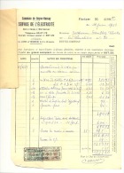 Facture - Commune De BEYNE - HEUSAY  1958 - Service Electricité - 1950 - ...