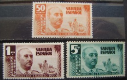 COLONIAS ESPAÑOLAS - SAHARA - EDIFIL Nº 88/90 NUEVO (*) CON FIJASELLOS Y SIN GOMA - Spanische Sahara