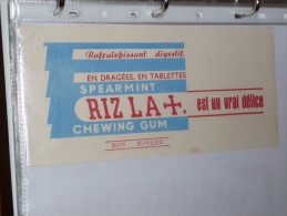BUVARD Publicitaire    Drageees  RIZLA+ Chewing Gum - Cake & Candy