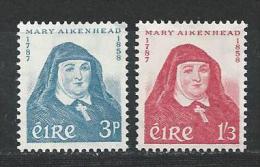 Irlande 1958 N°138/139 Neufs ** MNH Mère Mary Aikenhead - Nuovi