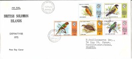 LBL33/B - SALOMON ISLANDS FDC THÈME OISEAUX 7/4/1975 - Iles Salomon (...-1978)