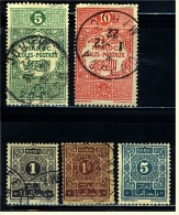 3 Portomarken + 2 Paketmarken Marokko - Gestempelt / 1 Ist Ungestempelt - Postage Due