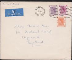 HONG KONG -  QE II   65c Rate 2nd Class Mail Kowloon To England Airmail Cover - Brieven En Documenten