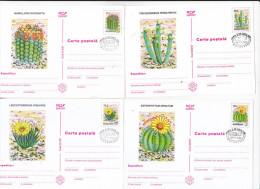 Romania 1997 Uncirculated Set Of 6 Postcards  -  Cactusses - First Day Cancelation - Cactusses