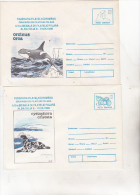 Romania 1996 Set Of 2 Postal Stationery - Polar Philately - Alba Iulia 1996 Polar Philately Exhibition - Eventi E Commemorazioni