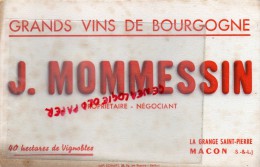 71 - MACON - BUVARD - J. MOMMESSIN - GRANDS VINS DE BOURGOGNE - LA GRANGE SAINT PIERRE - Levensmiddelen