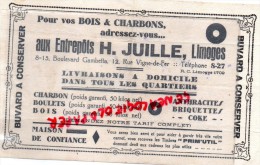 87 - LIMOGES - BUVARD - AUX ENTREPOTS H. JUILLE -8-15 BD GAMBETTA- 12 RUE VIGNE DE FER- CHARBON-BOIS-BOULETS - C
