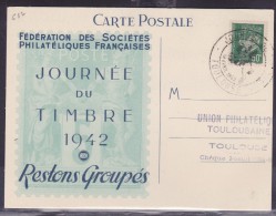 France Journée Du Timbre 1942 - Toulouse - ....-1949