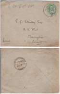India  KE  1/2A  Stamped Cover To Calcutta   # 85325  Inde  Indien - 1902-11 King Edward VII