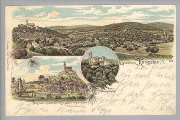 AK DE He KÖNIGSTEIN I.T. 1902-08-10 Litho Ad.Aumüller #1379 - Koenigstein