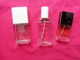 Lot De 3 Flacons -vide-  Chanel-           ´- - Flesjes (leeg)