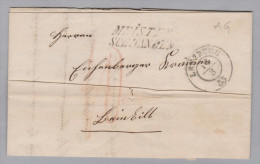 Heimat AG MEISTERSCHWANDEN 2 Zeilig Langstempel 1835-03-14 Lenzburg Auf Vorphila Brief - ...-1845 Préphilatélie