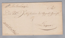 Heimat LU WEGGIS Vorphila Hülle Nach Luzern - ...-1845 Prephilately