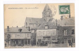 Cpa De Fontaine Le Dun ( Seine-inf)    Un Coin De La Place - Fontaine Le Dun
