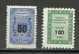Turkey; 1963 Surcharged Official Stamps (Complete Set) - Timbres De Service