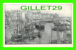 RAMSGATE, KENT, UK - INNER HARBOUR, FROM EAST CLIFF - ANIMATED WITH SHIPS (VOILIERS) - Ramsgate