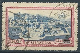 1945-47 VATICANO USATO ESPRESSO MEDAGLIONCINI SOPRASTAMPATO 6 LIRE - X8 - Priority Mail