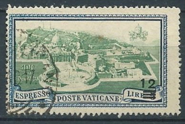 1945-47 VATICANO USATO ESPRESSO MEDAGLIONCINI SOPRASTAMPATO 12 LIRE - X8 - Express