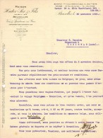 FACTURE EN TÊTE PUBLICITAIRE COURRIER COMMERCIAL BRUXELLES HECTOR SIX & Fils Vins Spiritueux - 1900 – 1949