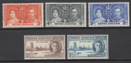 British Honduras 1937, 1946. Coronation, Victory. Mi 109-111, 124-125 MH - Honduras Británica (...-1970)