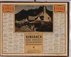 Almanach Des Postes Télégraphes Téléphones 1952 - Week-end à La Campagne - Calendrier Distribué Dans L´Ain - Big : 1941-60