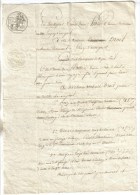 DOCT NOTARIAL 1 FEUILLE P. F TIMBRE ROYAL FISCAL HUMIDE 25 CENTS 13/02/1816 - Hypothèques JOIGNY LOOZE Yonne - Timbri Generalità