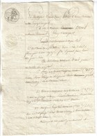 DOCT NOTARIAL 1 FEUILLE P. F TIMBRE ROYAL FISCAL HUMIDE 25 CENTS 13/02/1816 - Hypothèques JOIGNY LOOZE Yonne - Cachets Généralité