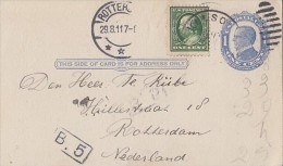 GEORGE WASHINGTON STAMP, WILLIAM MCKINLEY, PC STATIONERY, ENTIER POSTAL, 1911, USA - 1901-20