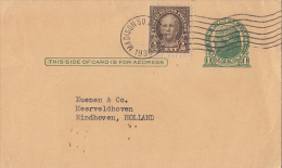 NATHAN HALE STAMP, THOMAS JEFFERSON, PC STATIONERY, ENTIER POSTAL, 1938, USA - 1921-40