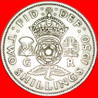 * LAST TYPE: GREAT BRITAIN  2 SHILLINGS FLORIN 1950! GEORGE VI (1937-1952)!  LOW STARTNO RESERVE! - J. 1 Florin / 2 Schillings