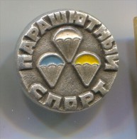 PARACHUTTING Jump - RUSSIA / SOVIET UNION, Vintage Pin, Badge - Parachutespringen