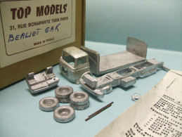 Top Models - BERLIET GAK Brasseur Kit à Monter Métal Blanc Neuf NBO HO 1/87 - Road Vehicles