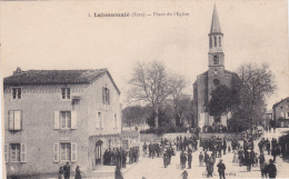 CPA Animée (81)  LABESSONNIE  Place De L' Eglise - Montredon Labessonie