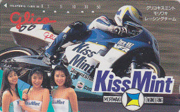 Télécarte Japon / 330-41693 - EROTIQUE - MOTO & FEMME BIKINI GIRL / KISS MINT Japan Phonecard EROTIC - 266 - Motos