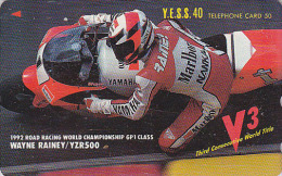 Télécarte JAPON / 110-011 - MOTO YAMAHA / SERIE YESS - WAYNE RAINEY - MOTOR BIKE JAPAN Phonecard - MOTORRAD TK USA - 270 - Motorräder