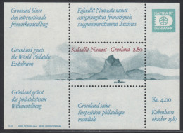 Greenland 1987 Hafnia 97 Miniature Sheet Mi Block 2 MNH - Ongebruikt